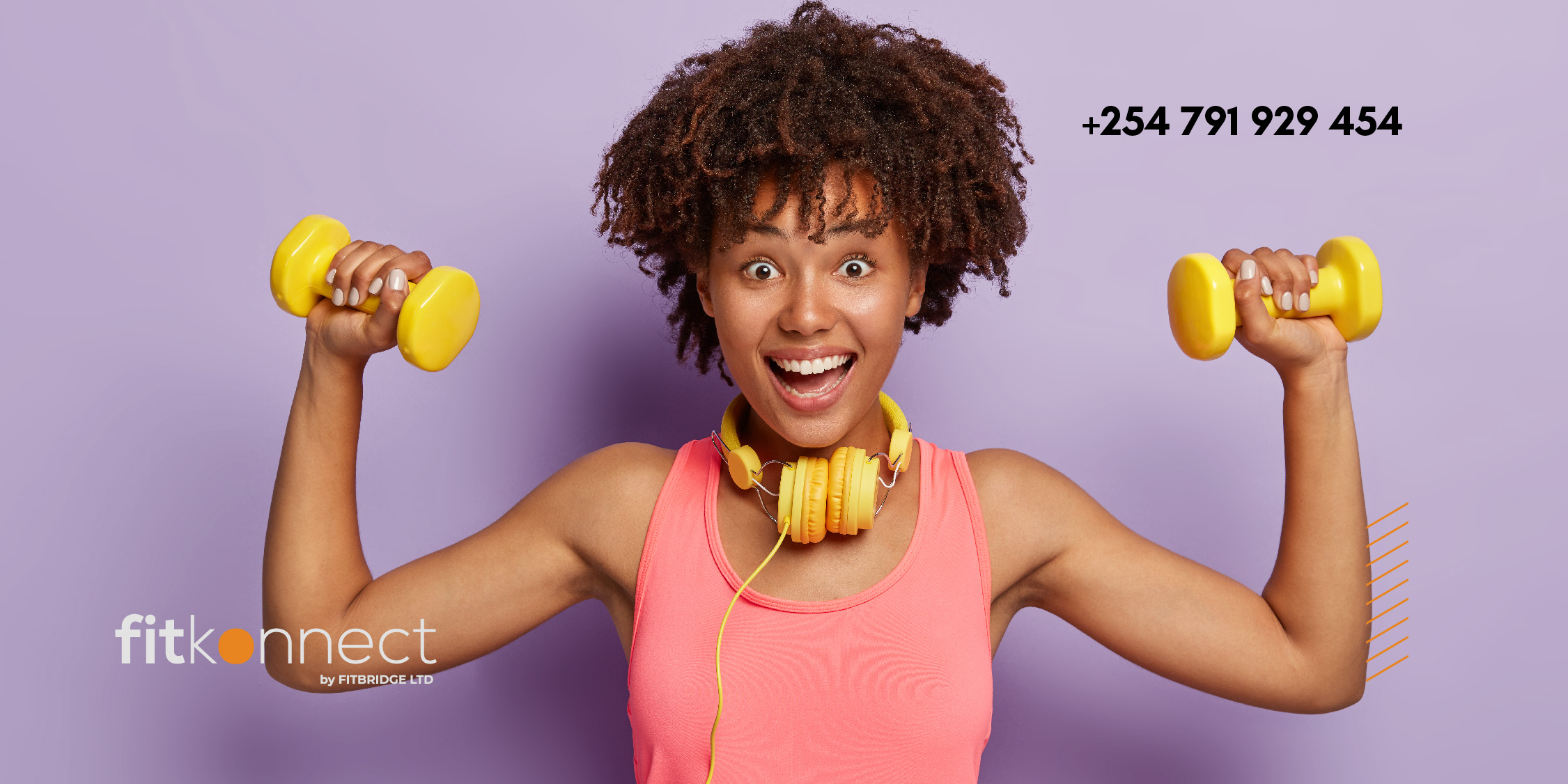 Woman working out with dumbbells